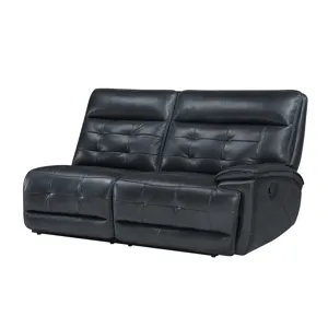 Warner RAF Loveseat W/1 Recliner-Black