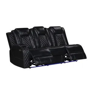 Orion II LAF Sofa W/Power Footrest & Headrest-Black
