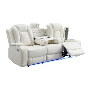 Orion II Sofa W Power Footrest & Headrest-White