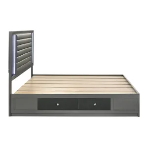 Nocturne Platform Siderails & Slats-Slate - California King