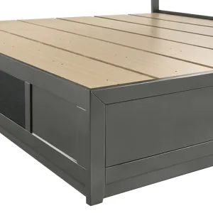 Nocturne Platform Siderails & Slats-Slate - California King