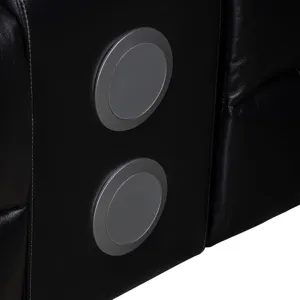Orion II RAF Console Loveseat W Power Footrest & Headrest-Black