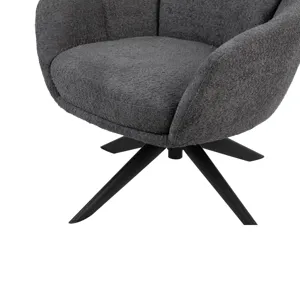 Fleming Gray Boucle Swivel Lounge Chair(1 Per Carton)
