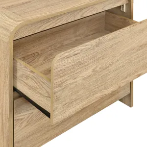 Mara Two Drawer End Table Bedside Table-Natural