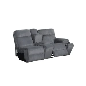 Teddy RAF Console Loveseat W/One Power Headrest & Footrest-Gray