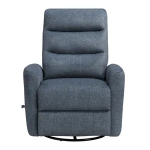 Takami Swivel Recliner-Blue Poly