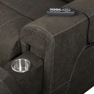 Gaia RAF Recliner W/Power Headrest,footrest,massage, Heat-Sable