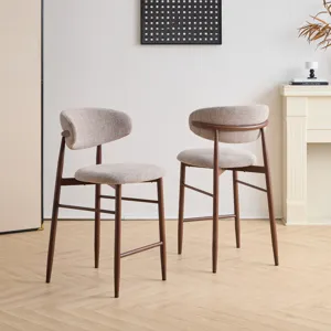 Royce Counter Chair W/Walnut Metal Frame-Toast(2 Per Carton)