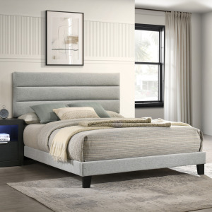 Asher Bedroom Asher Headboard, Footboard And Slats-Smoke - Queen