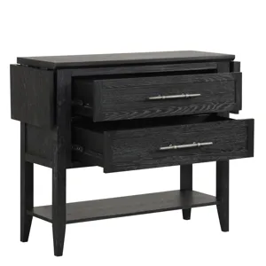 Sable Crest Drop Leaf Server-Black