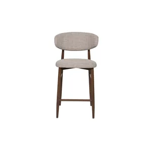Royce Counter Chair W/Walnut Metal Frame-Toast(2 Per Carton)