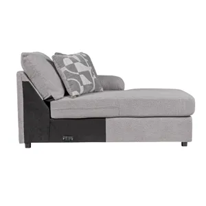 Remi RAF Chaise W/2 Accent Pillows-Light Gray