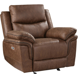Ryland Motion Brown Ryland Glider Recliner W/Power Footrest Brown