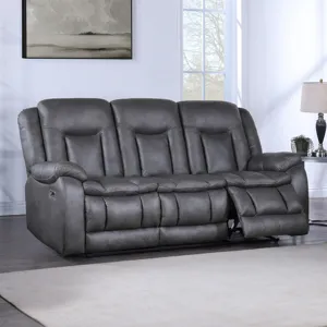 Morello Sofa W/Power Footrest Gray