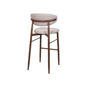 Royce Bar Chair W Walnut Metal Frame Toast(2 Per Carton)
