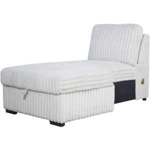 Bliss RAF Storage Chaise-Mist Gray