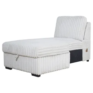 Bliss RAF Storage Chaise-Mist Gray