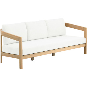 Wesley Patio Sofa, W White Cushions