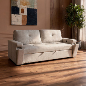 Breeze Upholstery-Sand Breeze Sleeper Sofa-Sand
