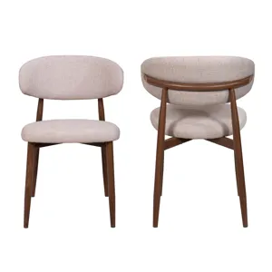 Royce Side Chair W Walnut Metal Frame-Toast(2 Per Carton)