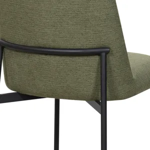 Erik Bar Chair W Black Metal Frame Green(2 Per Carton)