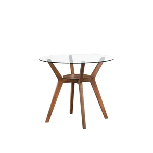 Oscar Counter Table Base For Glass Top Ctr Table-Walnut