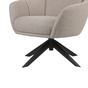 Fleming Taupe Boucle Swivel Lounge Chair