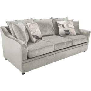 Sylvie Sofa W/4 Accent Pillows-Lush Silver Gray