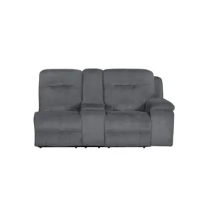 Teddy RAF Console Loveseat W/One Power Headrest & Footrest-Gray