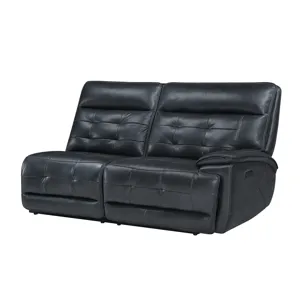 Warner RAF Loveseat W/1 Power Footrest And Headrest-Black