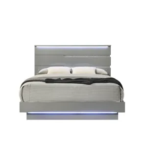 Paradox Platform Bed Headboard-Gray - Queen