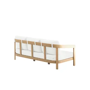 Wesley Patio Sofa, W White Cushions
