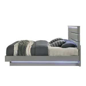 Paradox Platform Bed Rails & Slats-Gray - California King