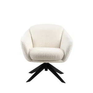 Fleming Ivory Boucle Swivel Lounge Chair(1 Per Carton(New)