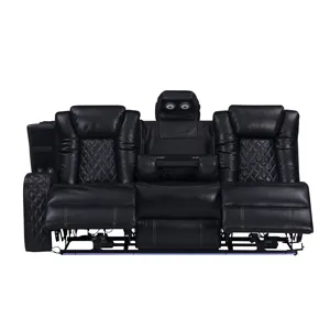 Orion II LAF Sofa W/Dual Recliner-Black