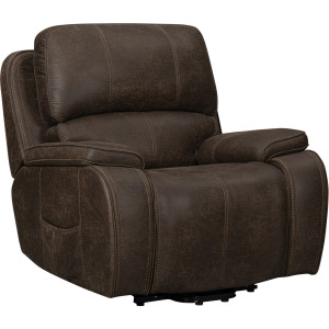 Brookings Power Lift Recliner W Heat & Massage-Brown