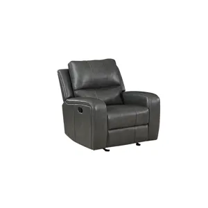 Linton Leather Glider Recliner W/ Pwr Fr-Gray
