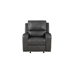 Linton Leather Glider Recliner W/ Pwr Fr-Gray