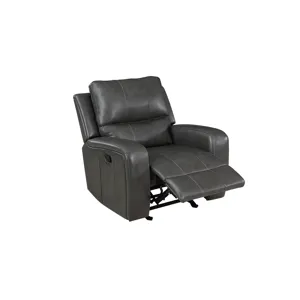 Linton Leather Glider Recliner W/ Pwr Fr-Gray