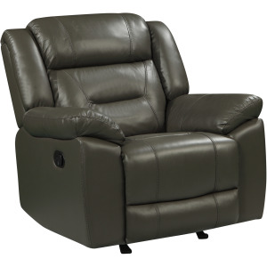 Sebastian Leather Recliner W/ Power Footrest Gray