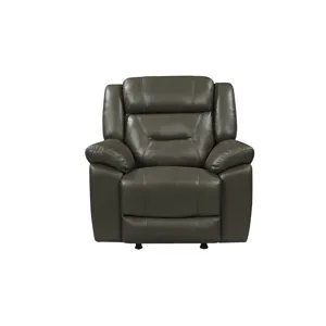 Sebastian Leather Recliner W/ Pwr Fr-Gray