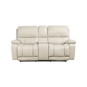 Cicero Reclining Console Loveseat-Cream
