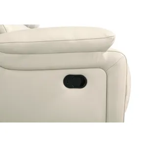 Cicero Reclining Console Loveseat-Cream