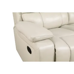 Cicero Reclining Console Loveseat-Cream