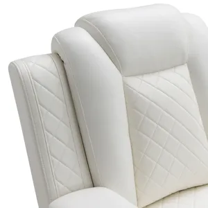Orion II Glider Recliner W Power Footrest & Headrest-White