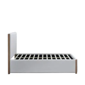 Anika Upholstered Footboard & Roll Out Slat Kit-White - California King