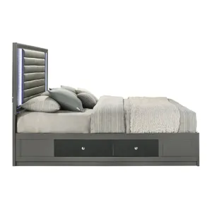 Nocturne Platform Siderails & Slats-Slate - California King