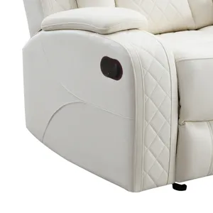 Orion II Sofa W/Dual Recliner-White