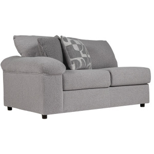 Remi Sectional Upholstery Remi LAF Loveseat W 2 Accent Pillows-Light Gray