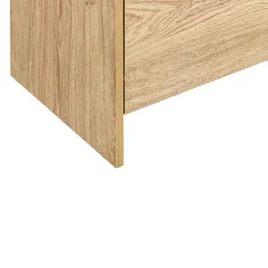 Mara Two Drawer End Table Bedside Table-Natural
